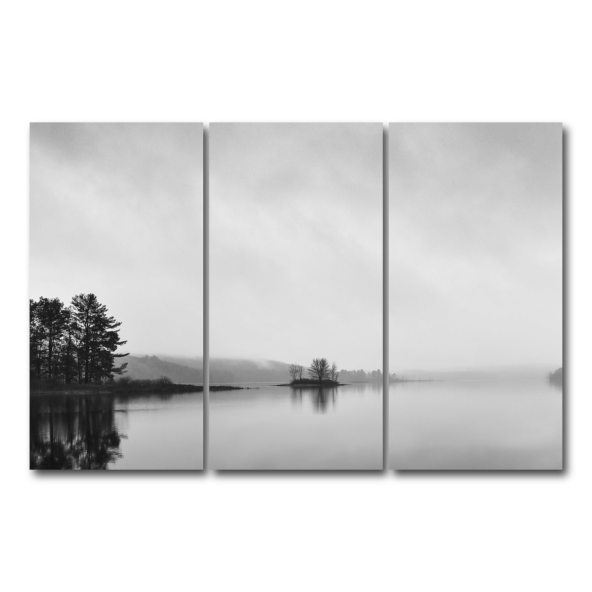 AUTO-MOCKUP WHITE | Shahola Lake | 3 Piece | Gallery Wrap Canvas | group=12x24