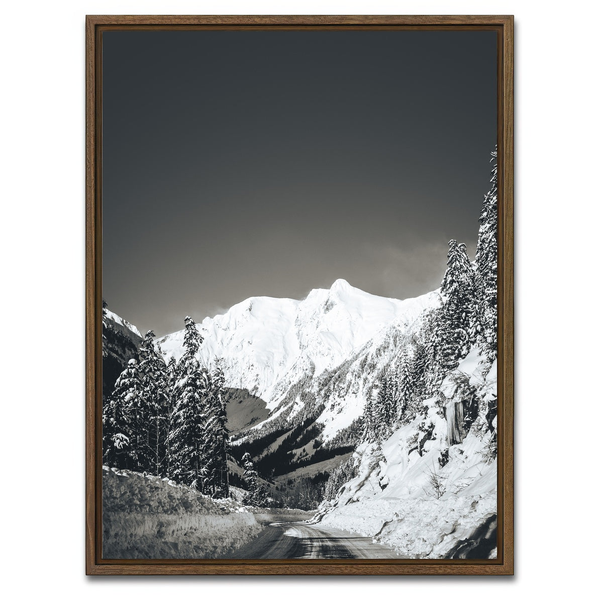 AUTO-MOCKUP WHITE | Shames Mountain 4 | 1 Piece | Walnut Framed Canvas | group=3x4
