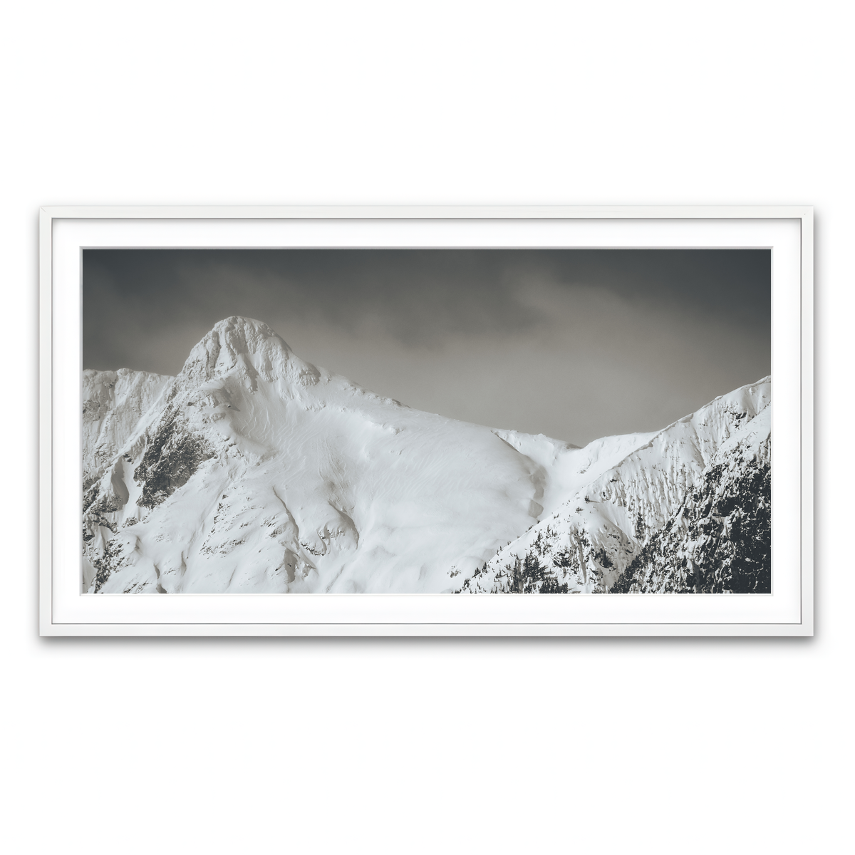 Framed Print 2x1 White