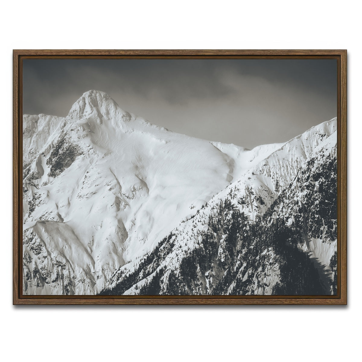 AUTO-MOCKUP WHITE | Shames Mountain 6 | 1 Piece | Walnut Framed Canvas | group=4x3