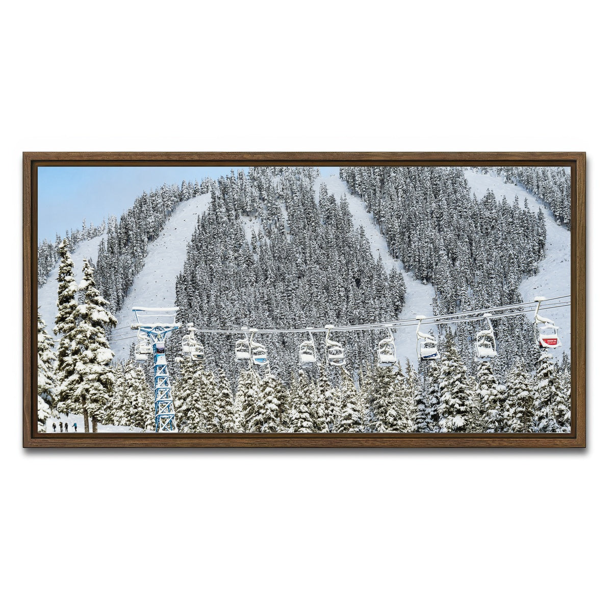 AUTO-MOCKUP WHITE | Shames Mountain Northern BC 1 | 1 Piece | Walnut Framed Canvas | group=2x1
