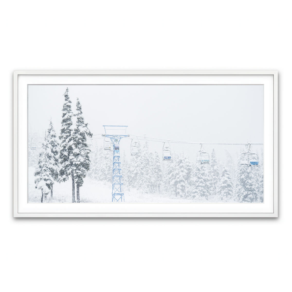 Framed Print 2x1 White