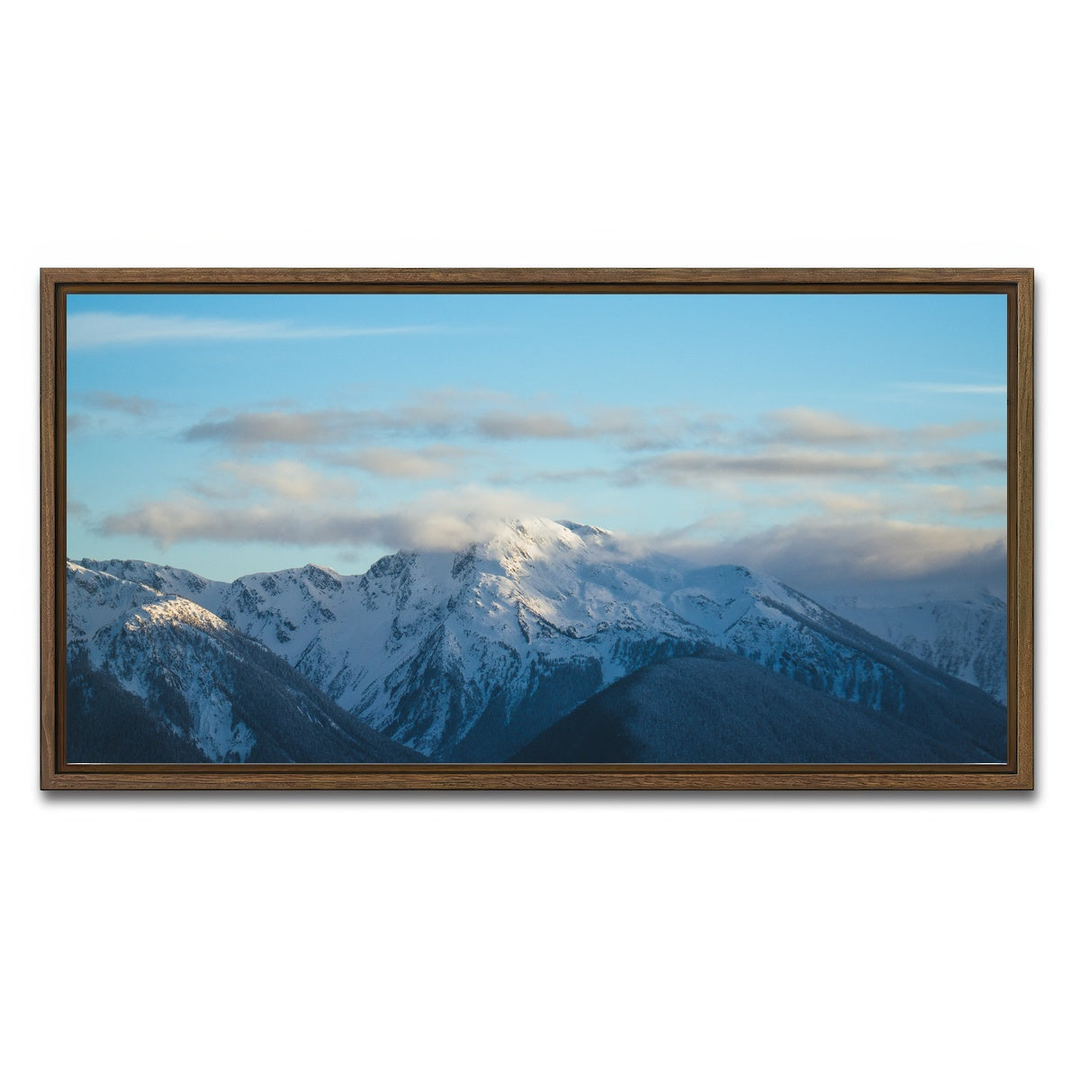 AUTO-MOCKUP WHITE | Shames Mountain Northern BC 4 | 1 Piece | Walnut Framed Canvas | group=2x1