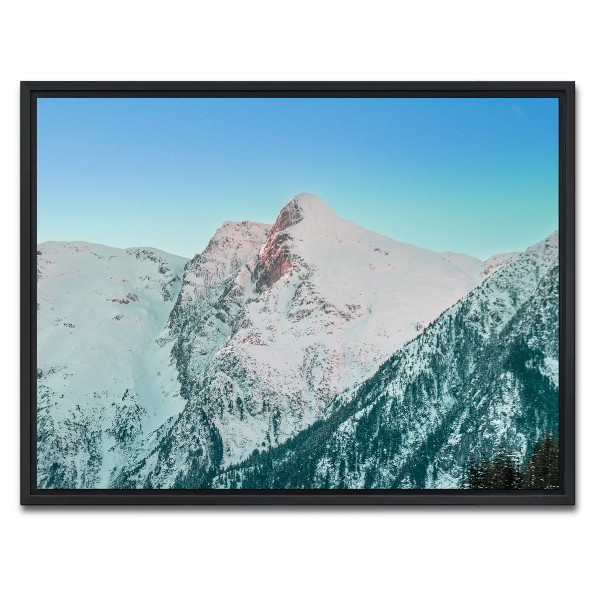 AUTO-MOCKUP WHITE | Shames Mountain Northern BC 5 | 1 Piece | Black Framed Canvas | group=4x3
