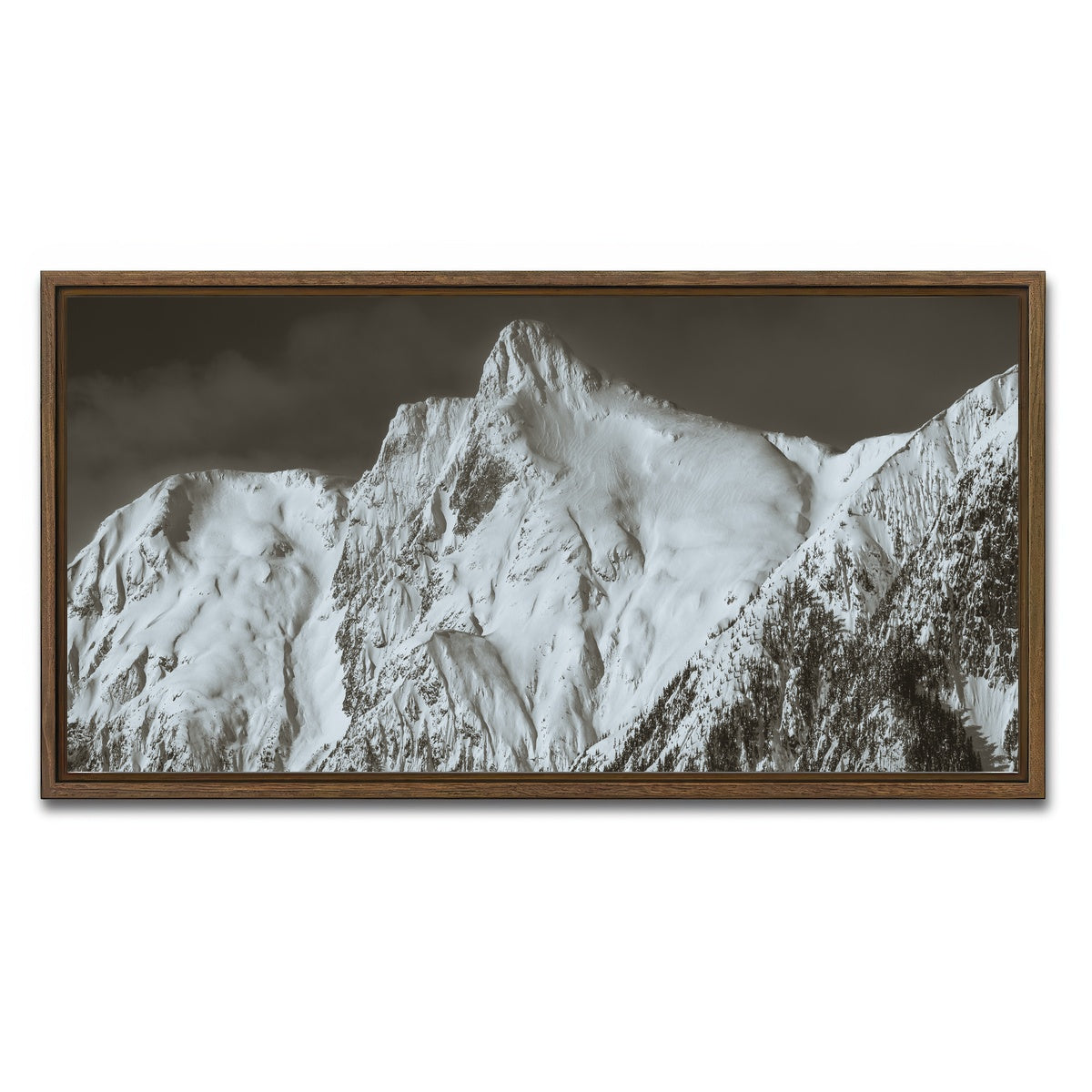AUTO-MOCKUP WHITE | Shames Mountain | 1 Piece | Walnut Framed Canvas | group=2x1