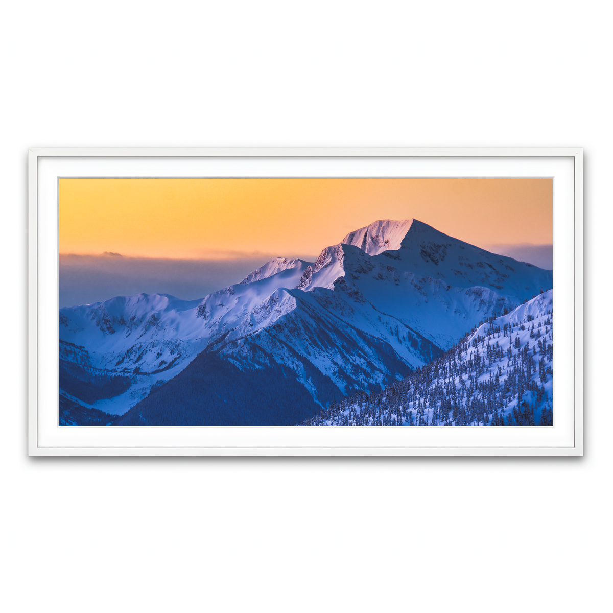 Framed Print 2x1 White