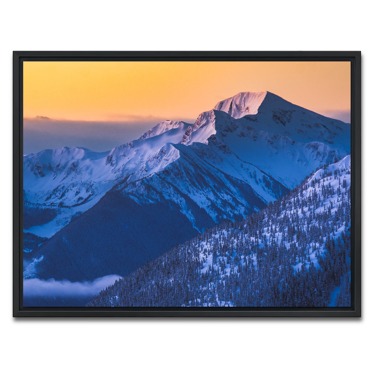 AUTO-MOCKUP WHITE | Shames Sunrise | 1 Piece | Black Framed Canvas | group=4x3