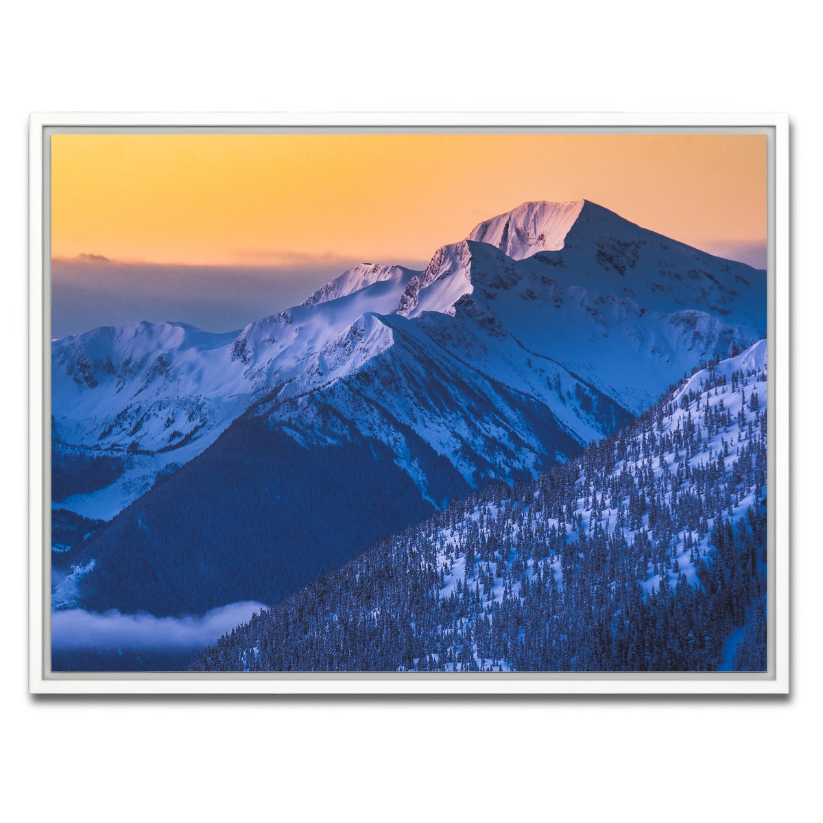 AUTO-MOCKUP WHITE | Shames Sunrise | 1 Piece | White Framed Canvas | group=4x3