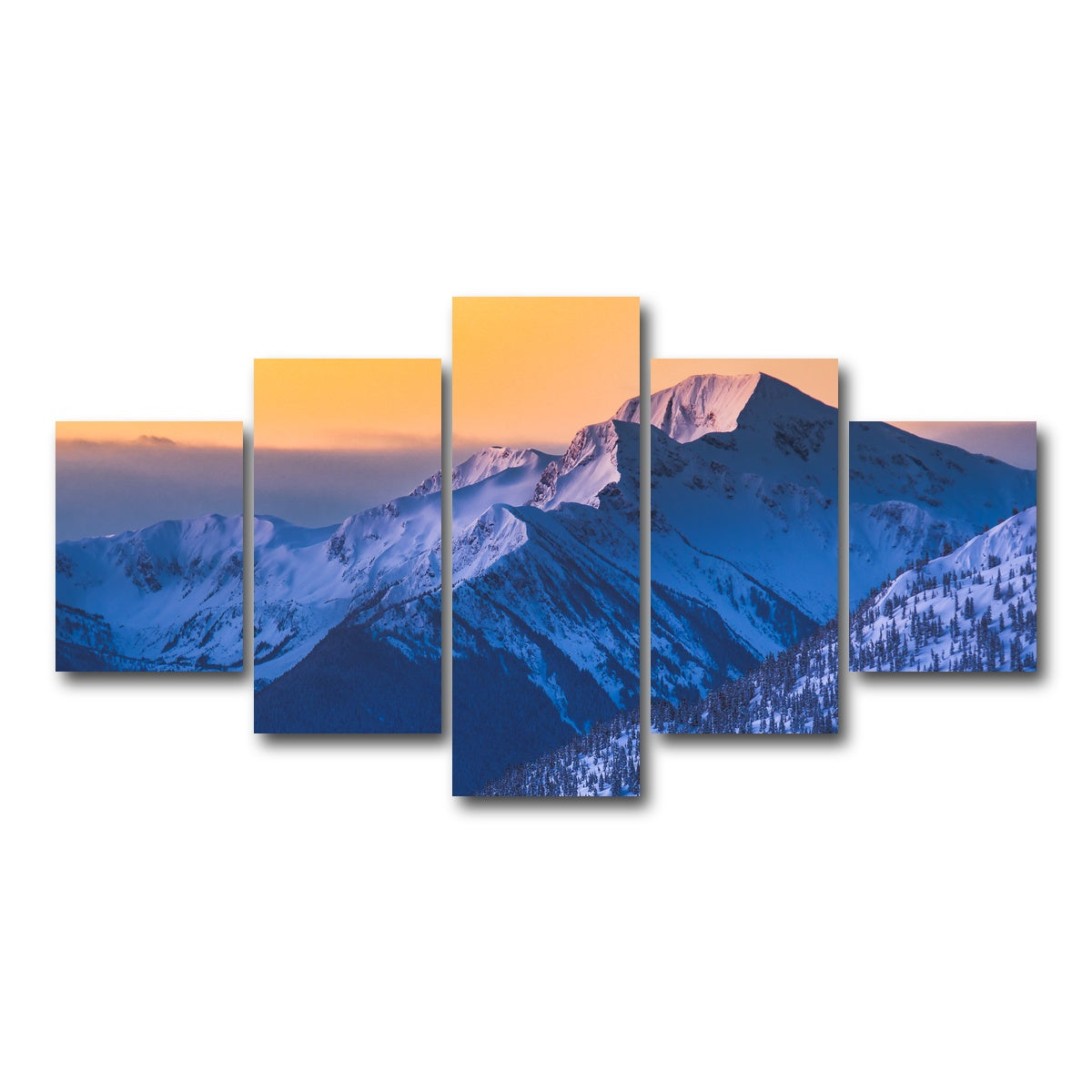 AUTO-MOCKUP WHITE | Shames Sunrise | 5 Piece | Gallery Wrap Canvas | group=5_short