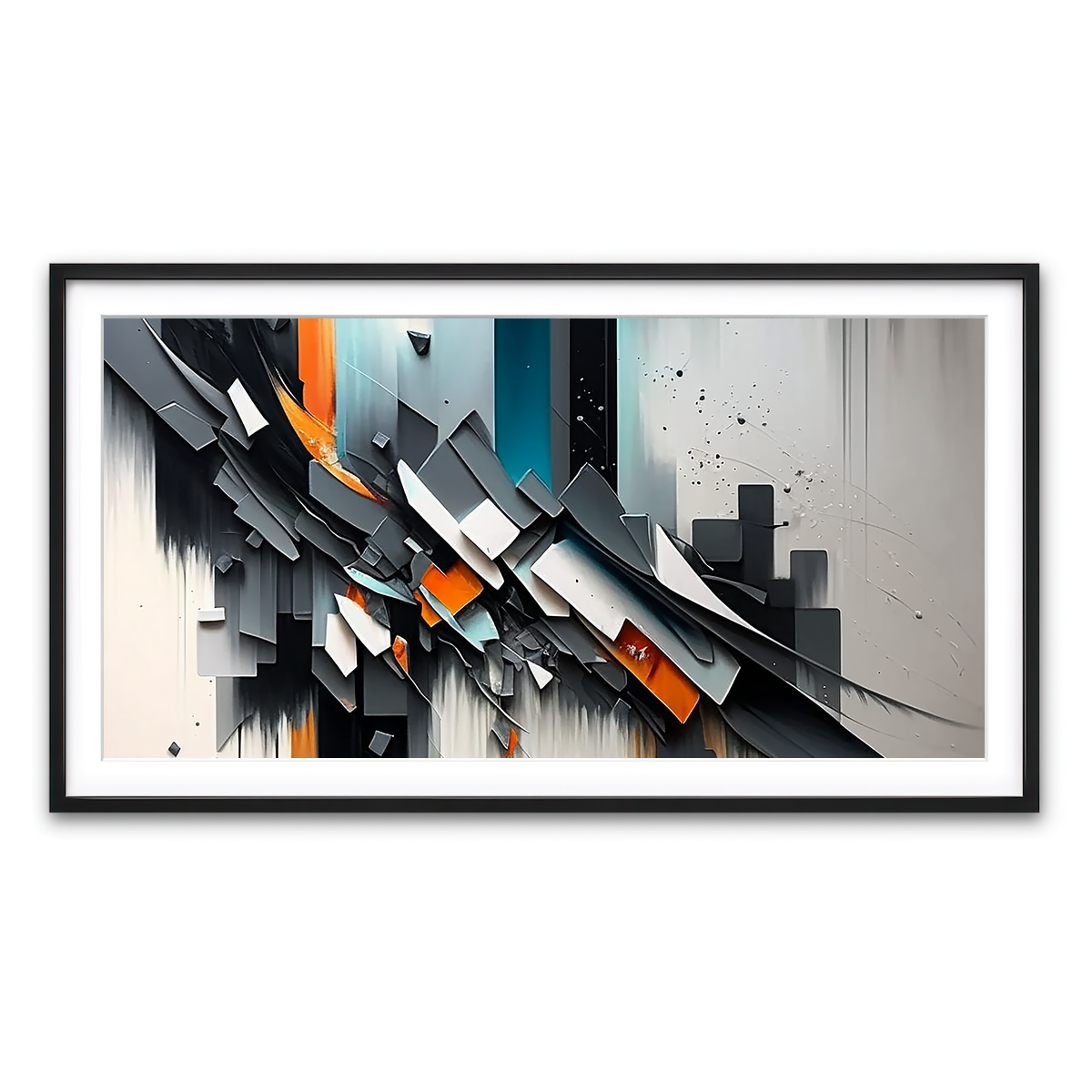 Framed Print 2x1 Black