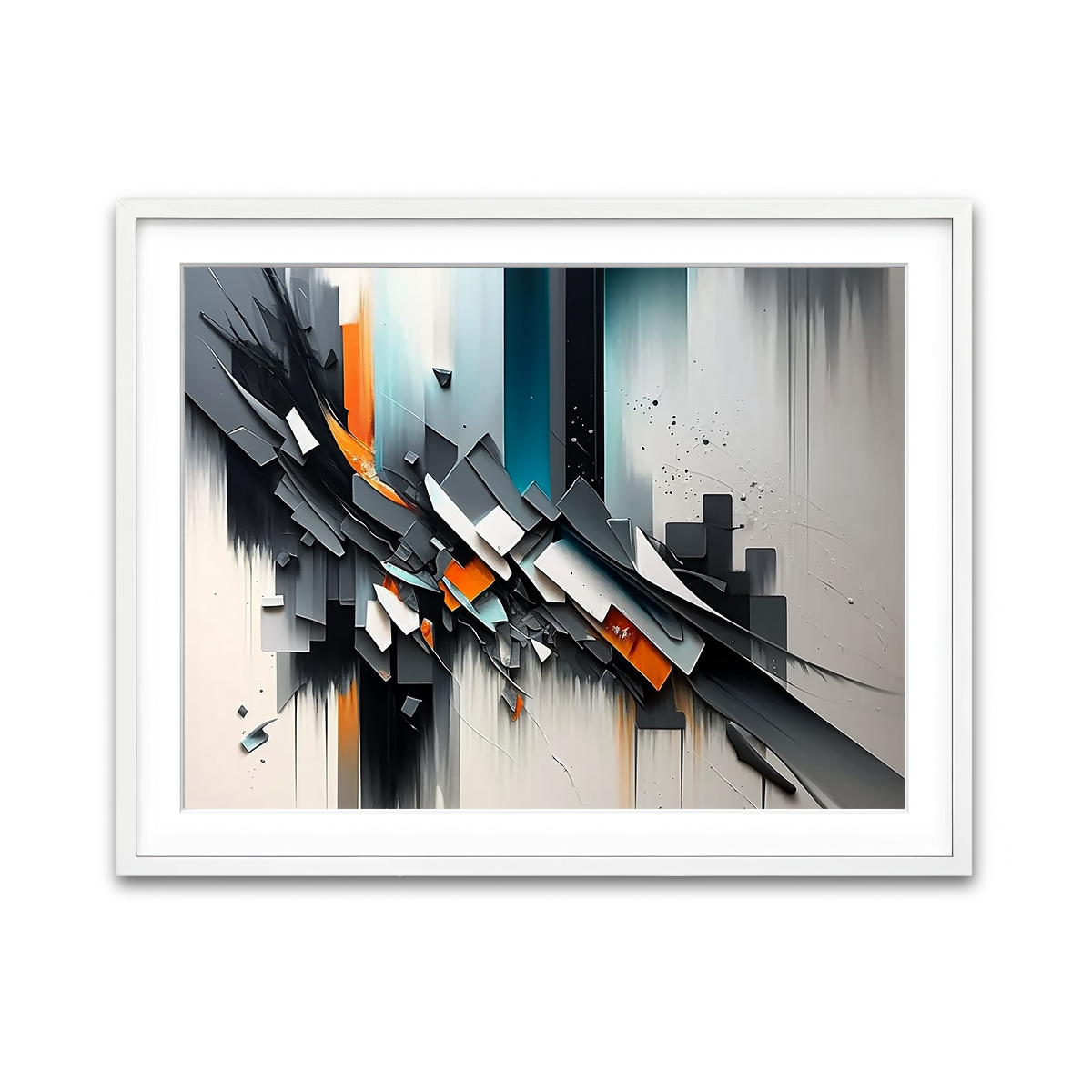 Framed Print 4x3 White