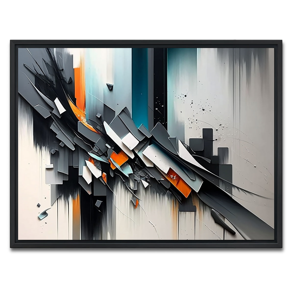 AUTO-MOCKUP WHITE | Shattered Embers | 1 Piece | Black Framed Canvas | group=4x3
