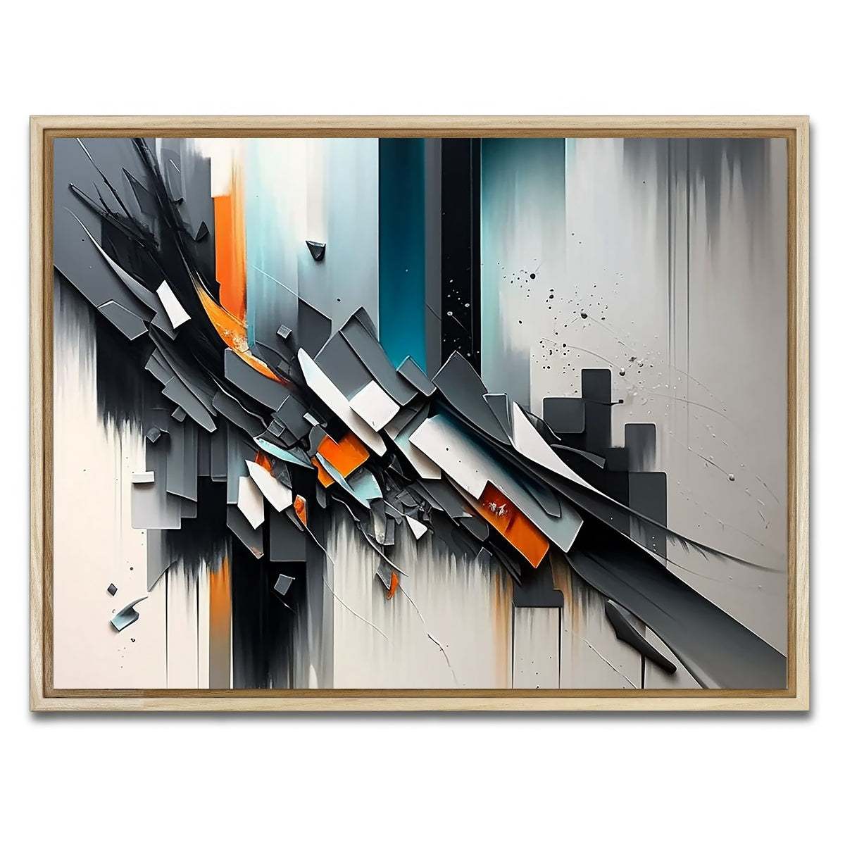 AUTO-MOCKUP WHITE | Shattered Embers | 1 Piece | Natural Framed Canvas | group=4x3