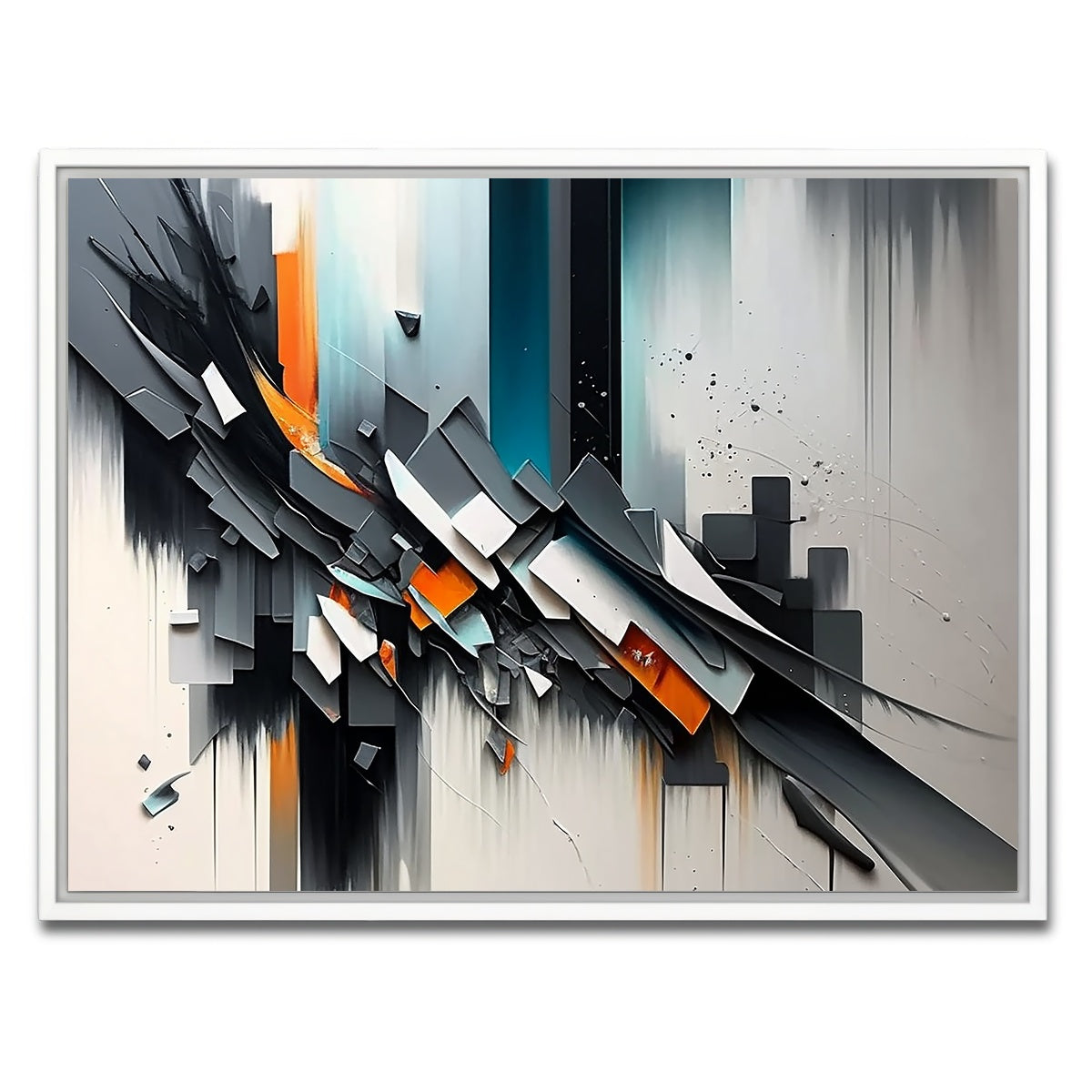 AUTO-MOCKUP WHITE | Shattered Embers | 1 Piece | White Framed Canvas | group=4x3