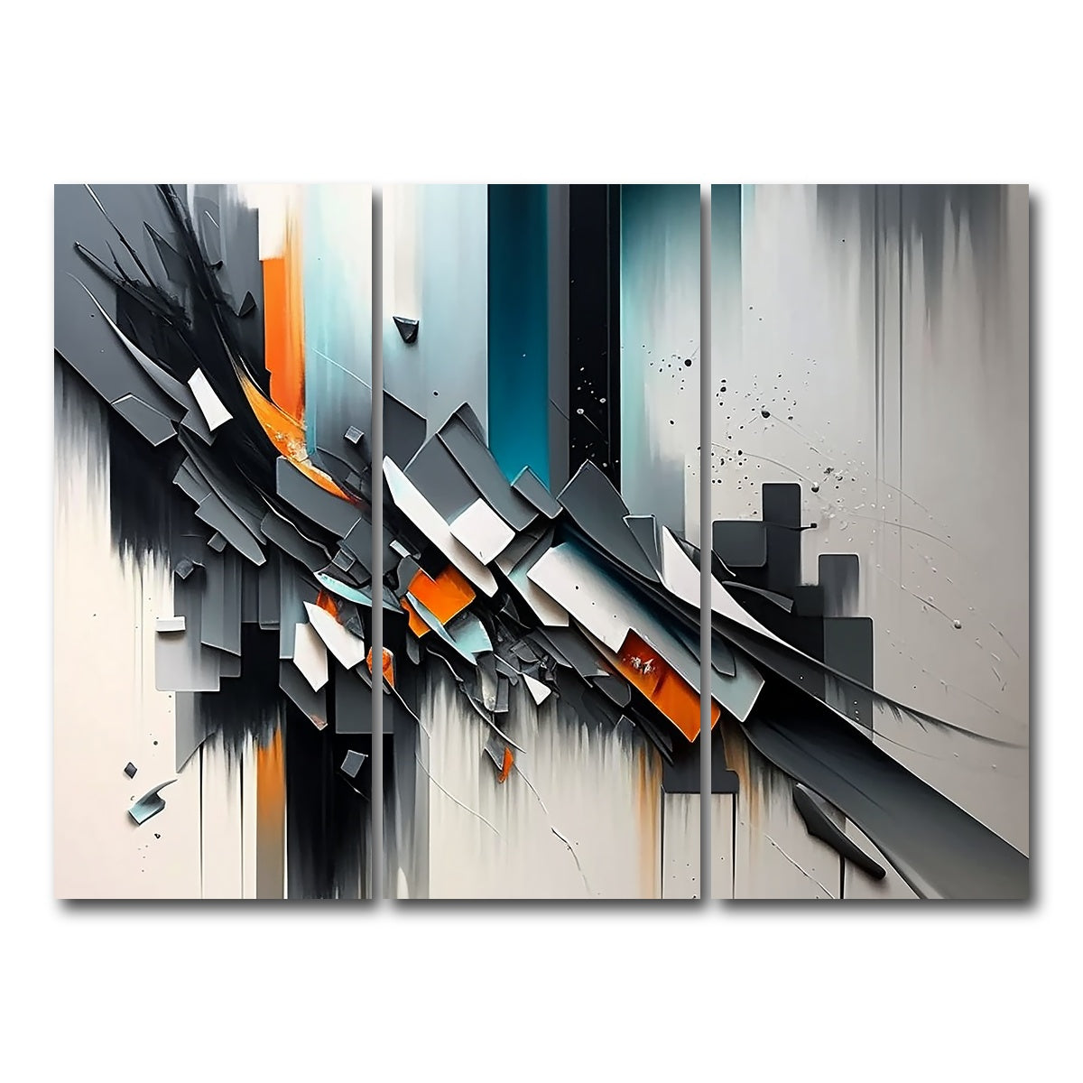 AUTO-MOCKUP WHITE | Shattered Embers | 3 Piece | Gallery Wrap Canvas | group=8x18