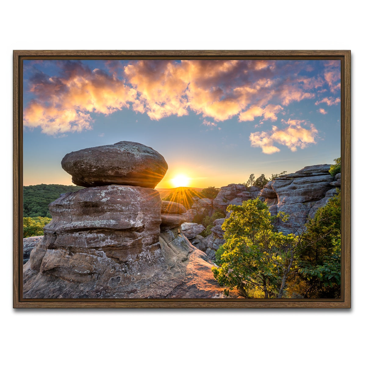 AUTO-MOCKUP WHITE | Shawnee National Forest - Garden of the Gods | 1 Piece | Walnut Framed Canvas | group=4x3