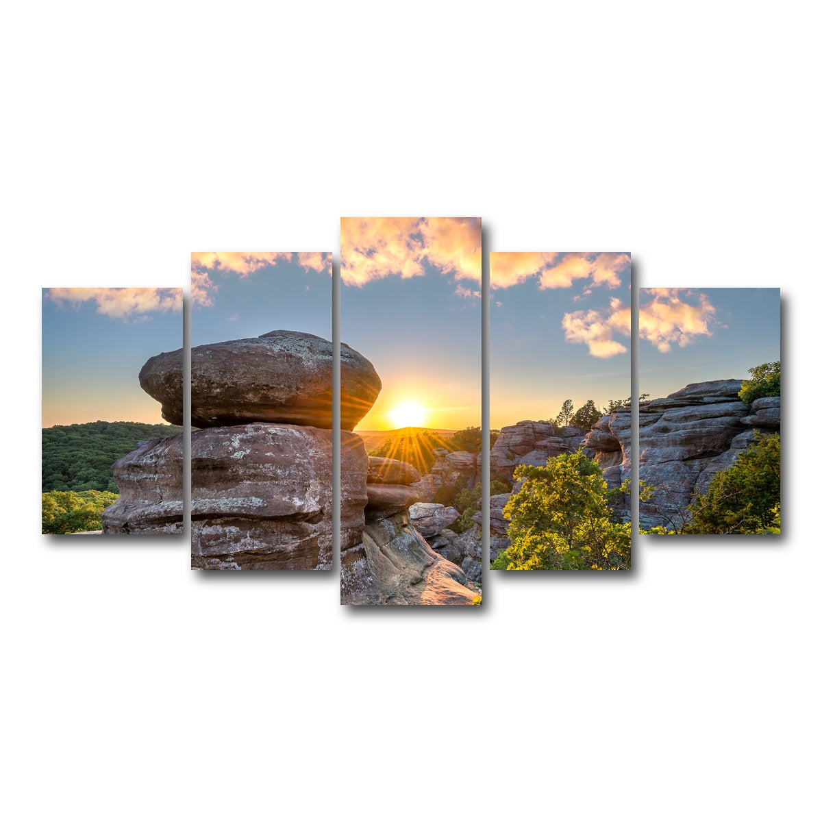 AUTO-MOCKUP WHITE | Shawnee National Forest - Garden of the Gods | 5 Piece | Gallery Wrap Canvas | group=5_normal
