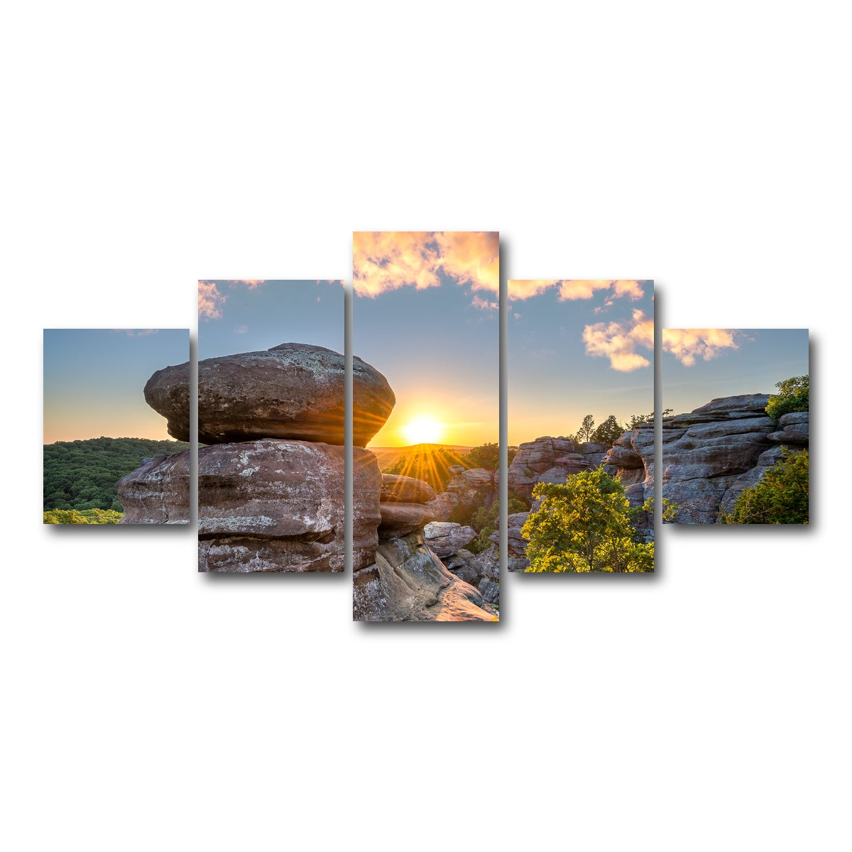 AUTO-MOCKUP WHITE | Shawnee National Forest - Garden of the Gods | 5 Piece | Gallery Wrap Canvas | group=5_short