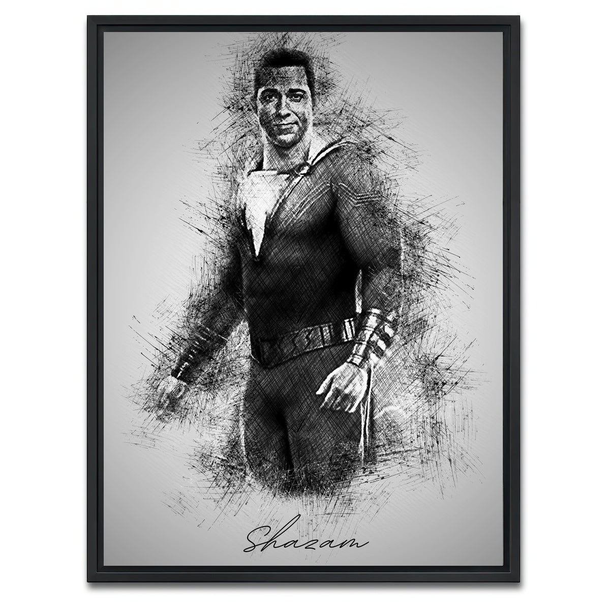 AUTO-MOCKUP WHITE | Shazam | 1 Piece | Black Framed Canvas | group=3x4