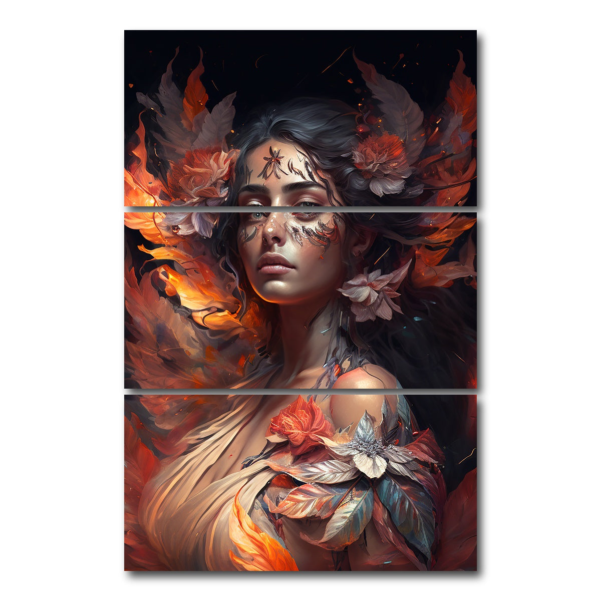 AUTO-MOCKUP WHITE | She Creates Sparks | 3 Piece | Gallery Wrap Canvas | group=12x24_stacked