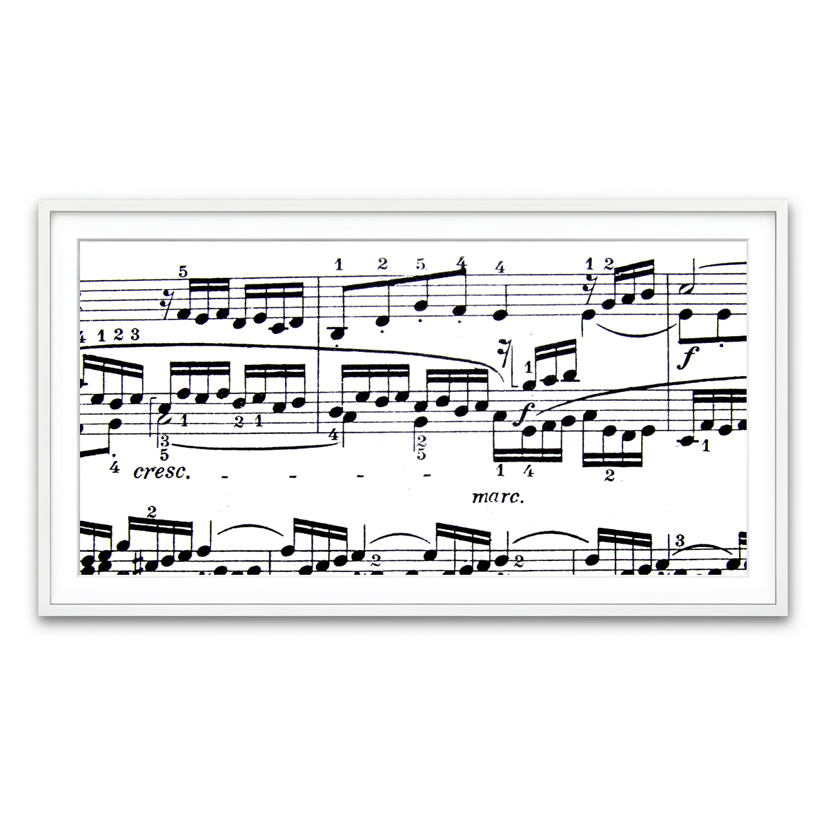 Framed Print 2x1 White