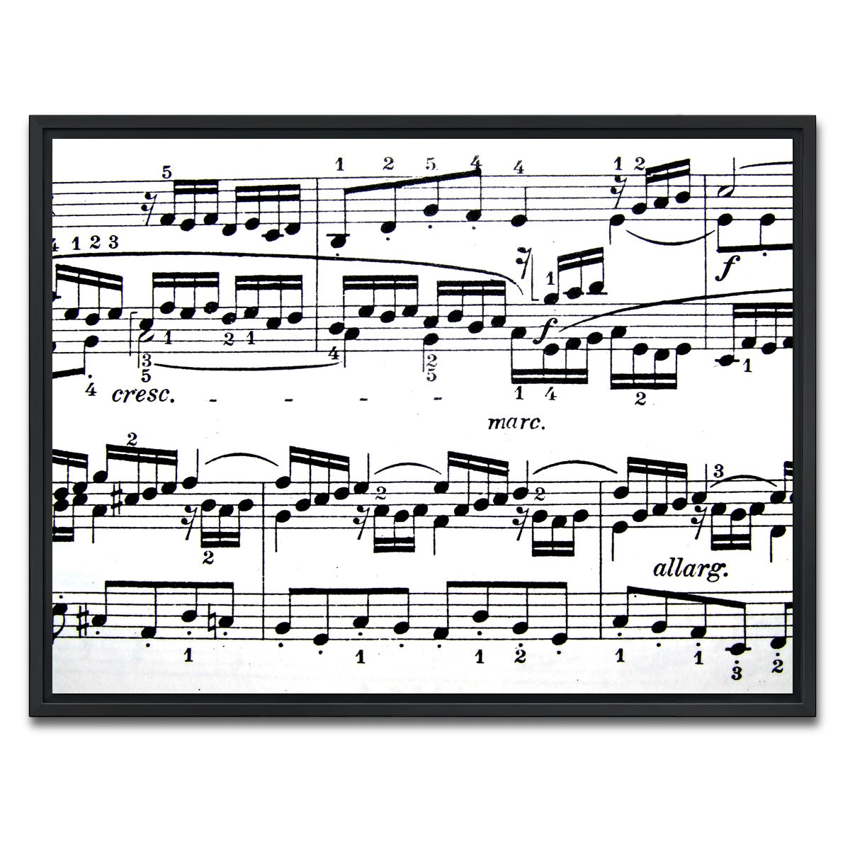 AUTO-MOCKUP WHITE | Sheet Music | 1 Piece | Black Framed Canvas | group=4x3