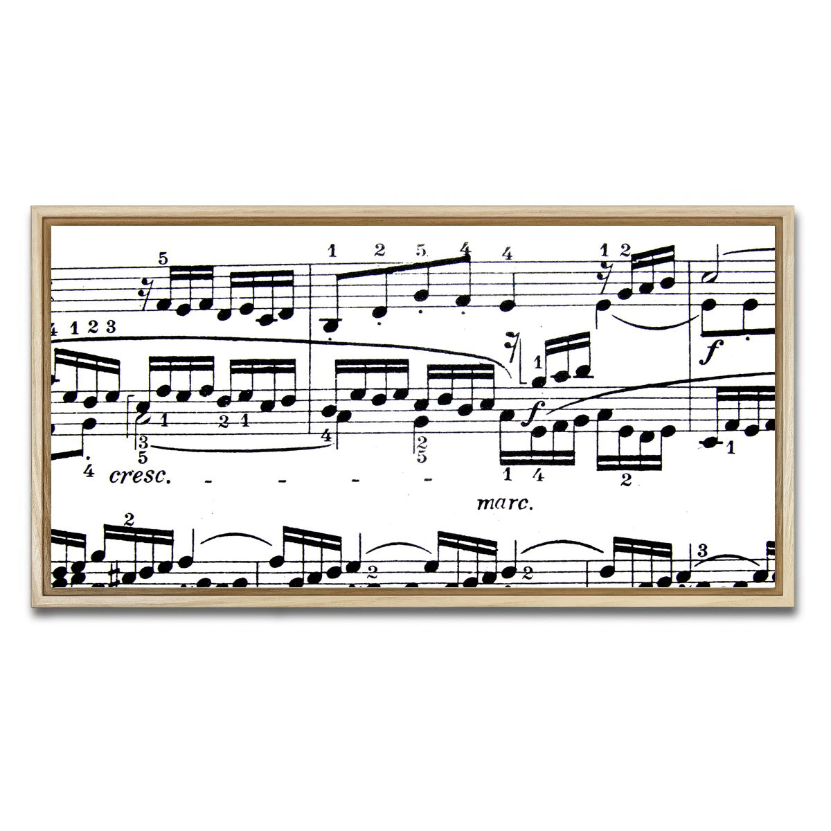 AUTO-MOCKUP WHITE | Sheet Music | 1 Piece | Natural Framed Canvas | group=2x1