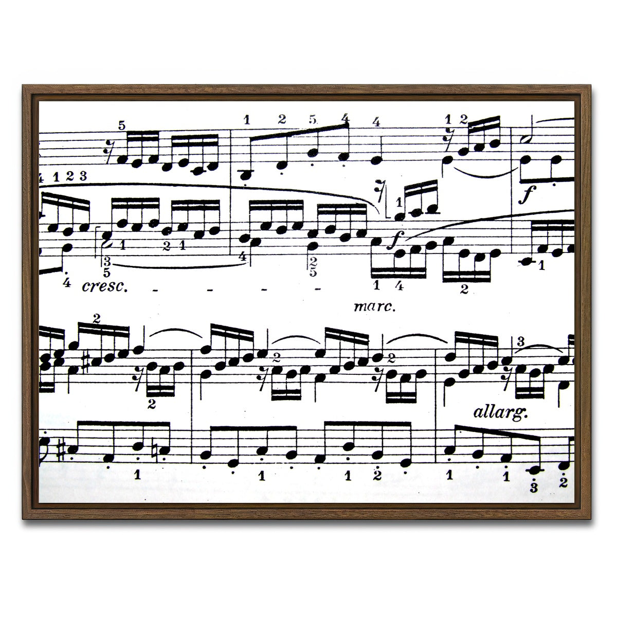 AUTO-MOCKUP WHITE | Sheet Music | 1 Piece | Walnut Framed Canvas | group=4x3