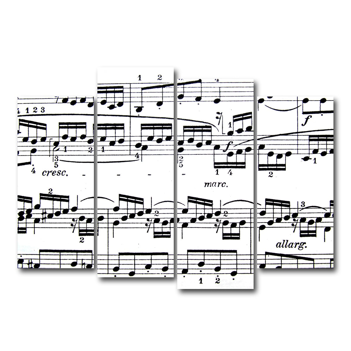 AUTO-MOCKUP WHITE | Sheet Music | 4 Piece | Gallery Wrap Canvas | group=4_normal