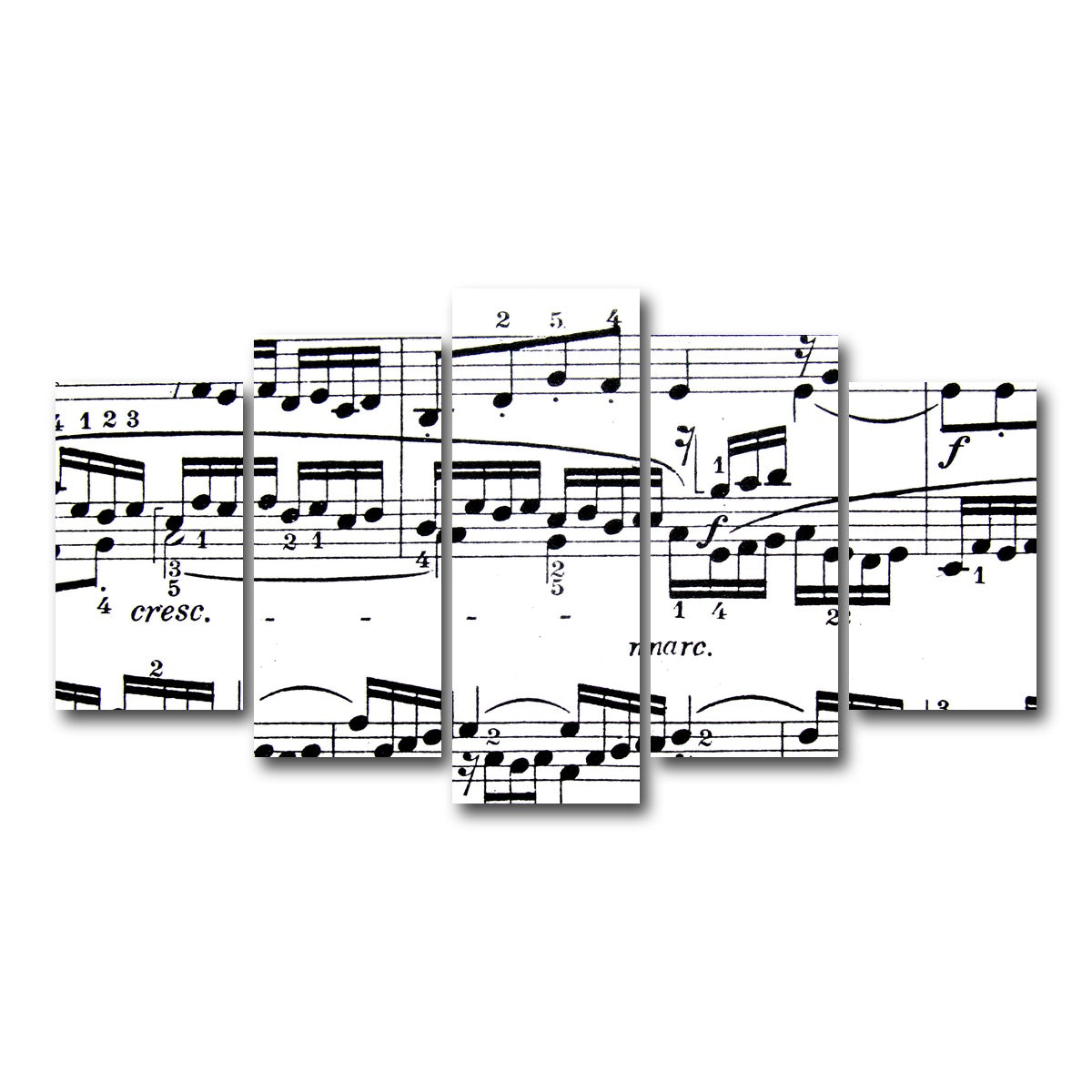 AUTO-MOCKUP WHITE | Sheet Music | 5 Piece | Gallery Wrap Canvas | group=5_normal