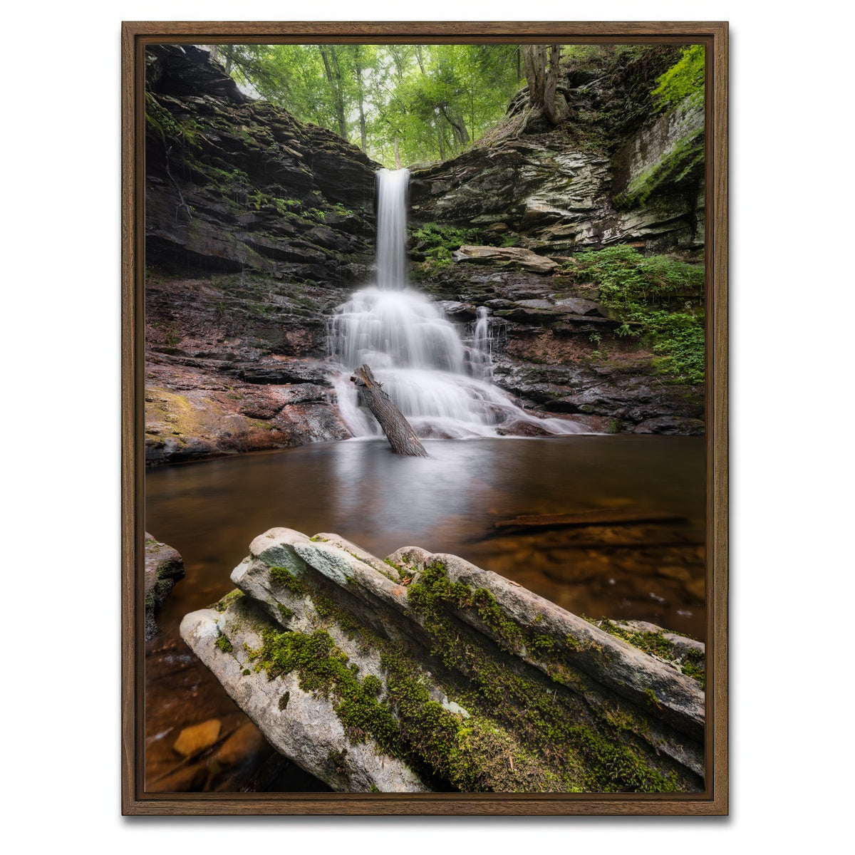 AUTO-MOCKUP WHITE | Sheldon Reynolds Falls | 1 Piece | Walnut Framed Canvas | group=3x4