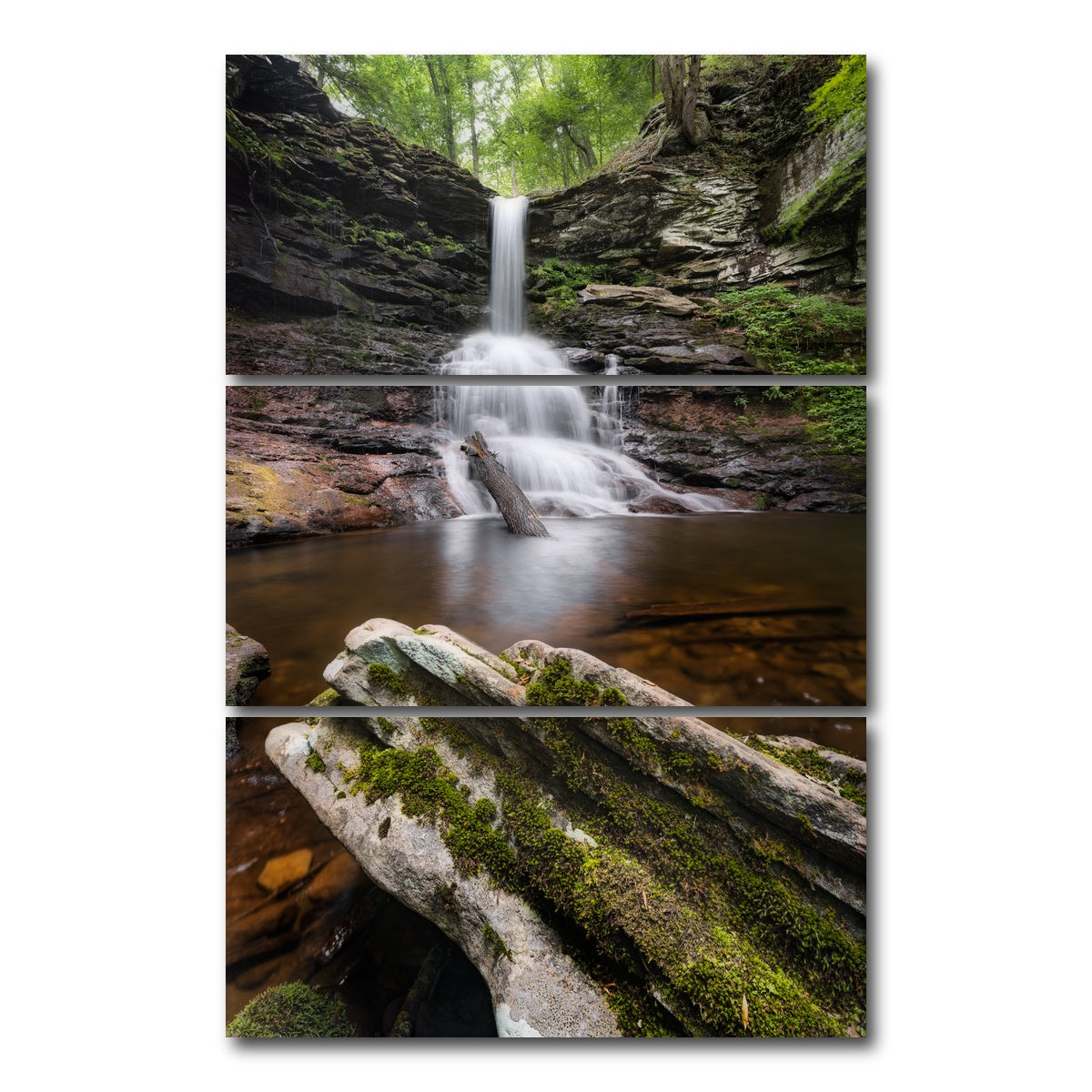 AUTO-MOCKUP WHITE | Sheldon Reynolds Falls | 3 Piece | Gallery Wrap Canvas | group=12x24_stacked