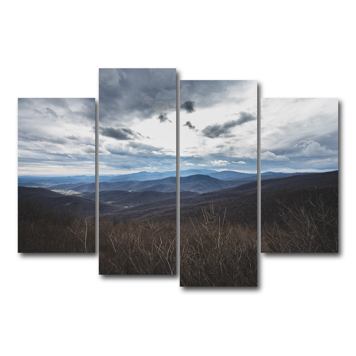 AUTO-MOCKUP WHITE | Shenandoah Valley | 4 Piece | Gallery Wrap Canvas | group=4_short