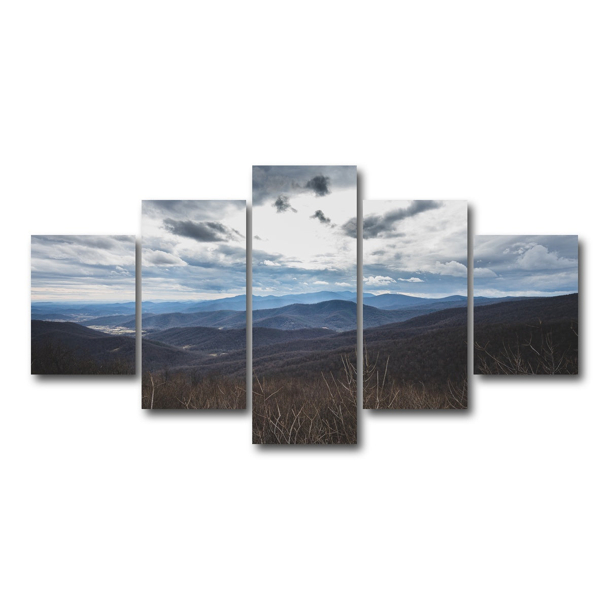 AUTO-MOCKUP WHITE | Shenandoah Valley | 5 Piece | Gallery Wrap Canvas | group=5_short
