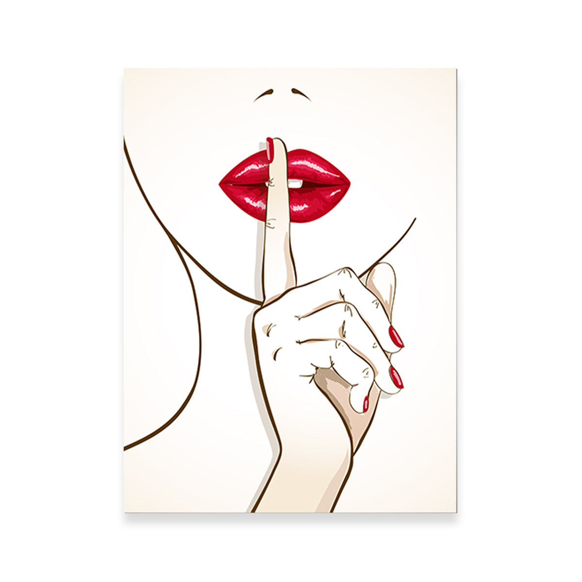 Shh Lips Wall Art