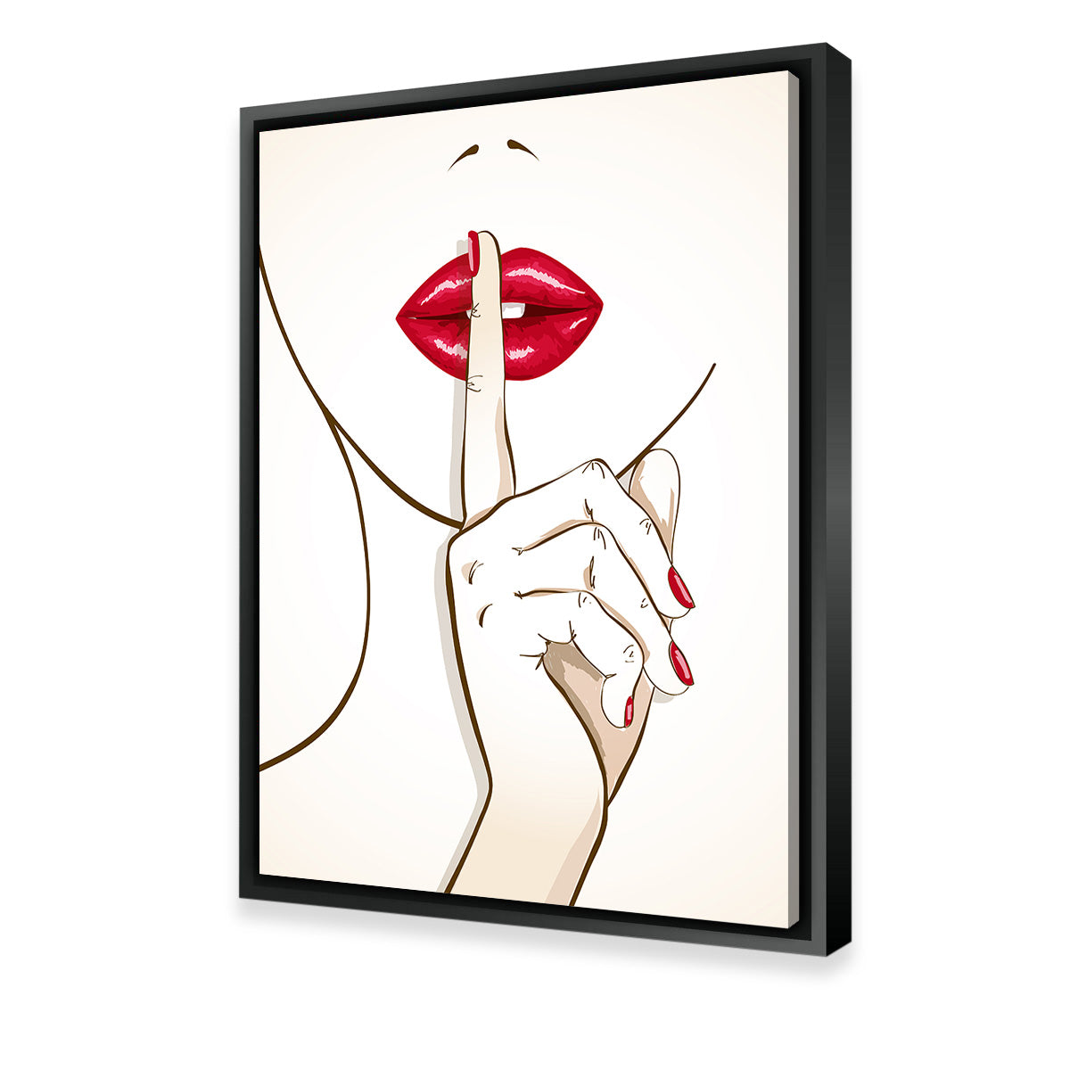 Shh Lips Wall Art