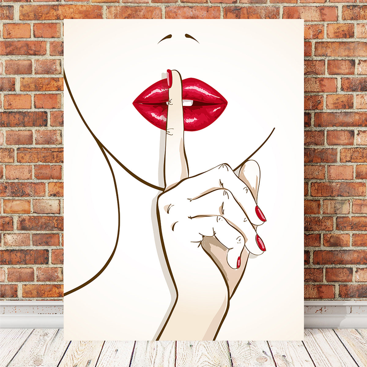 Shh Lips Wall Art