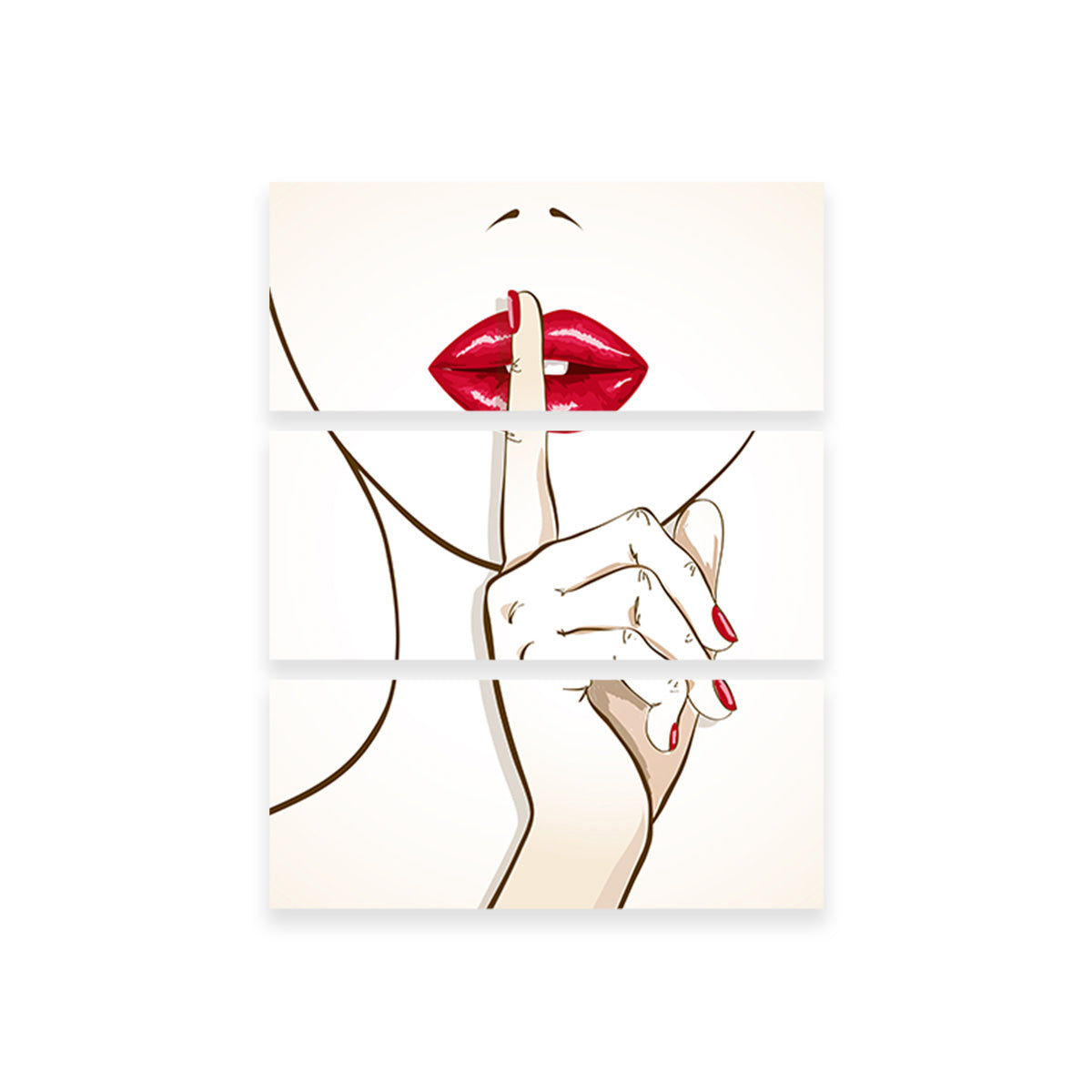 Shh Lips Wall Art