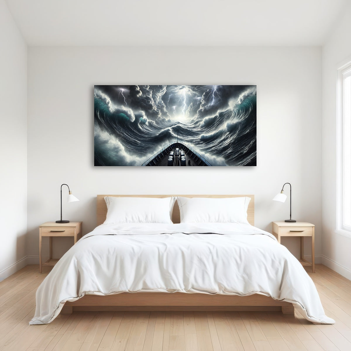 AUTO-MOCKUP ROOM | Ship Deck View of Fierce Storm