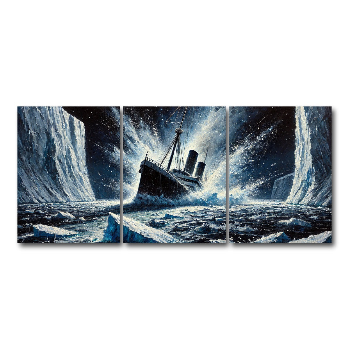 AUTO-MOCKUP WHITE | Ship Iceberg | 3 Piece | Gallery Wrap Canvas | group=18x24