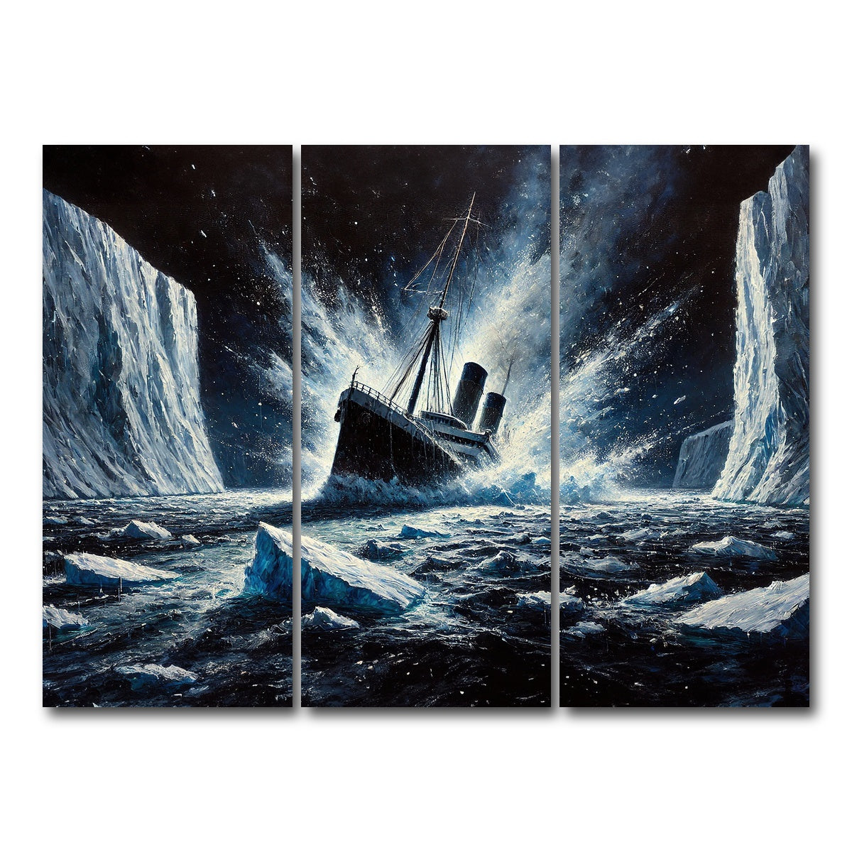 AUTO-MOCKUP WHITE | Ship Iceberg | 3 Piece | Gallery Wrap Canvas | group=8x18