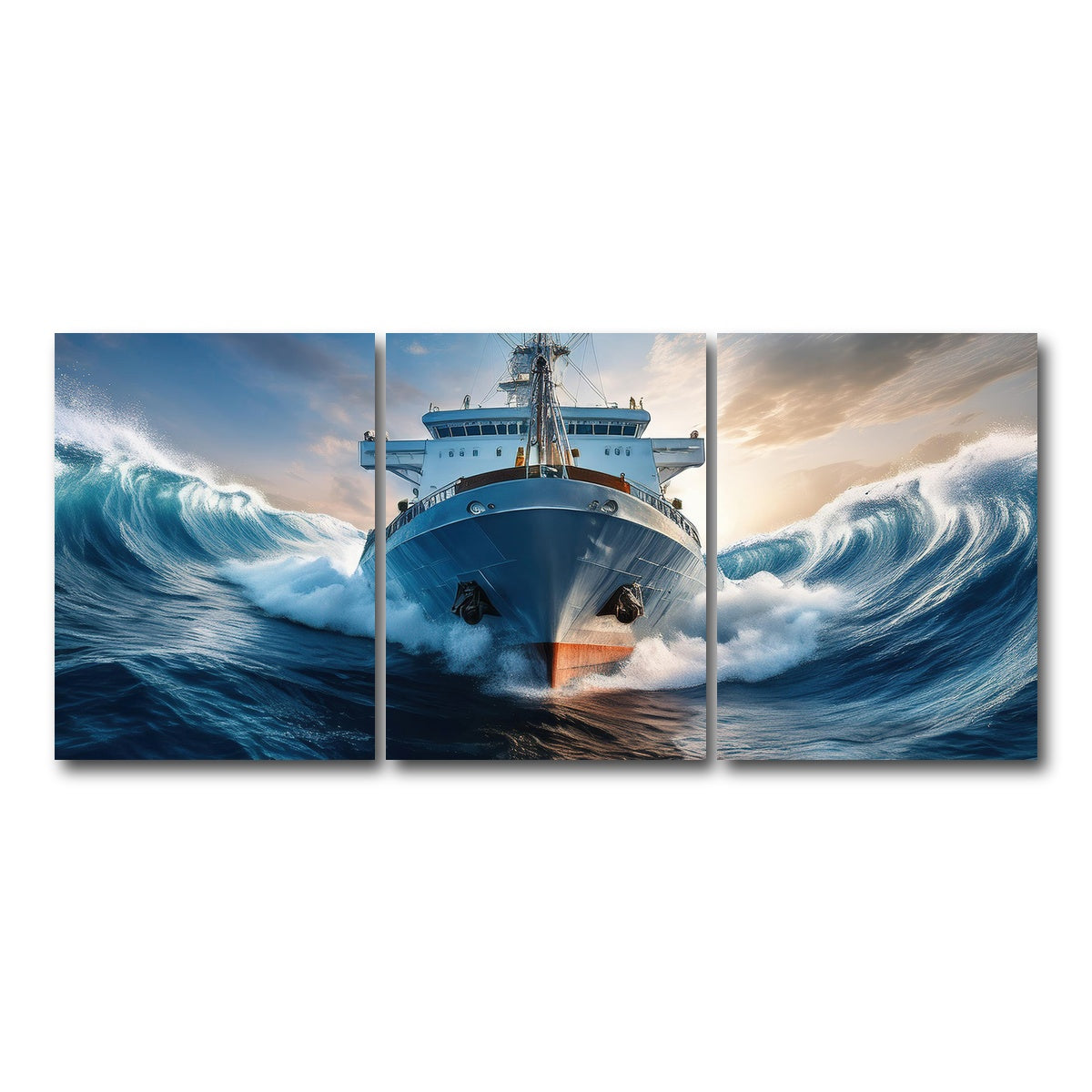 AUTO-MOCKUP WHITE | Ship in High Waves | 3 Piece | Gallery Wrap Canvas | group=18x24
