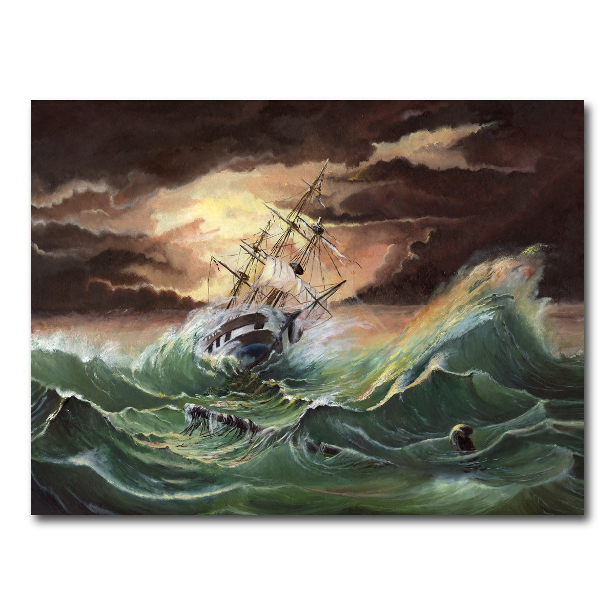 AUTO-MOCKUP WHITE | Ship in Storm | 1 Piece | Gallery Wrap Canvas | group=4x3