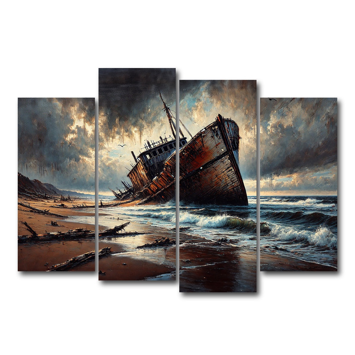 AUTO-MOCKUP WHITE | Shipwreck | 4 Piece | Gallery Wrap Canvas | group=4_normal