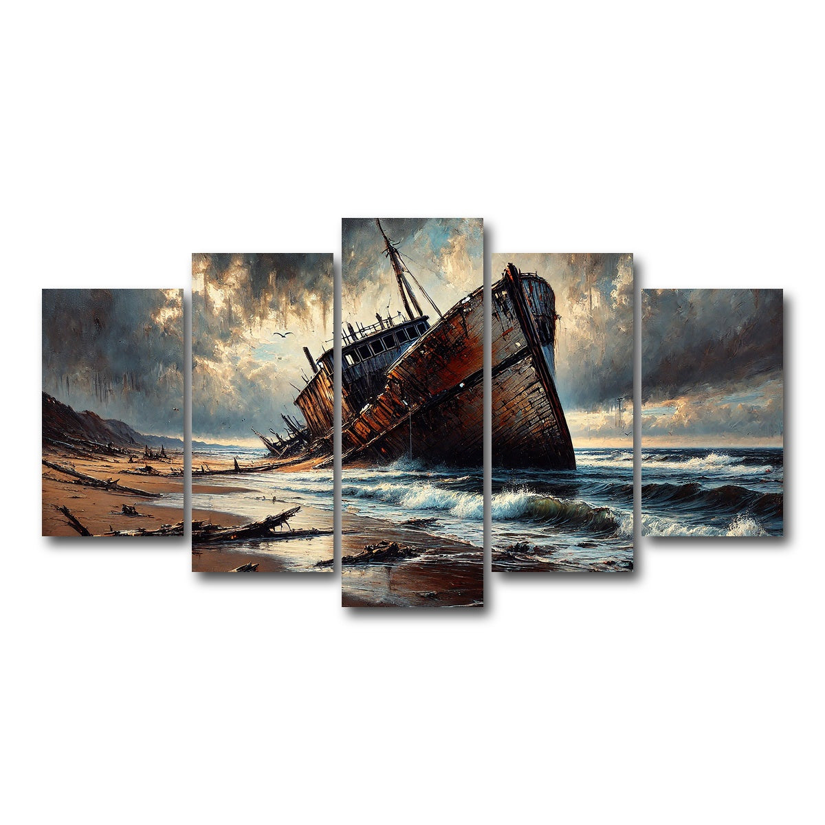AUTO-MOCKUP WHITE | Shipwreck | 5 Piece | Gallery Wrap Canvas | group=5_normal