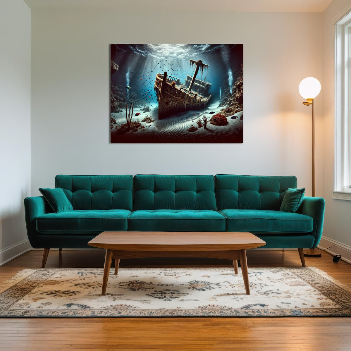 AUTO-MOCKUP ROOM | Shipwreck on Ocean Floor