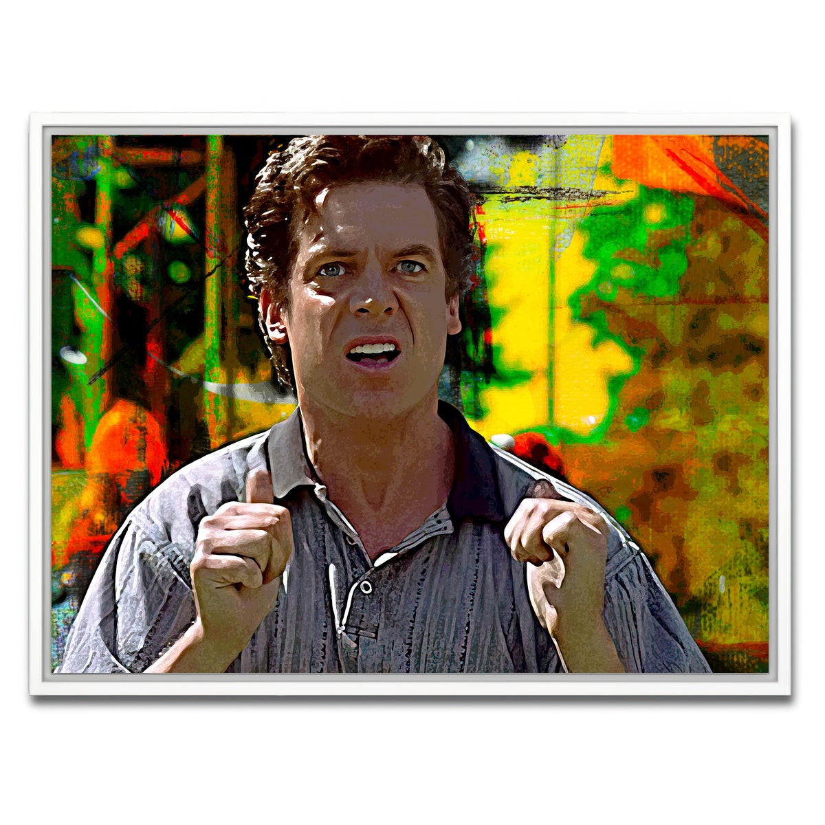 AUTO-MOCKUP WHITE | Shooter McGavin | 1 Piece | White Framed Canvas | group=4x3