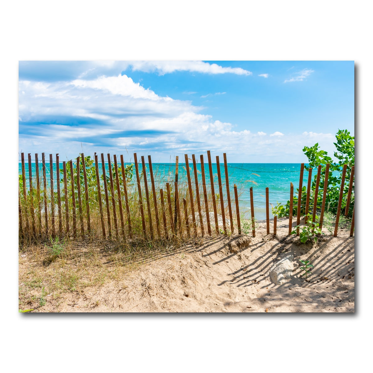 AUTO-MOCKUP WHITE | Shoreline with Fence in Evanston | 1 Piece | Gallery Wrap Canvas | group=4x3