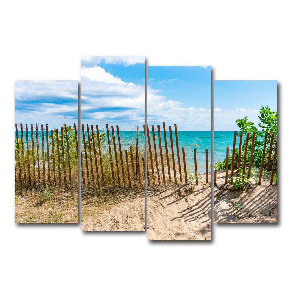 AUTO-MOCKUP WHITE | Shoreline with Fence in Evanston | 4 Piece | Gallery Wrap Canvas | group=4_normal