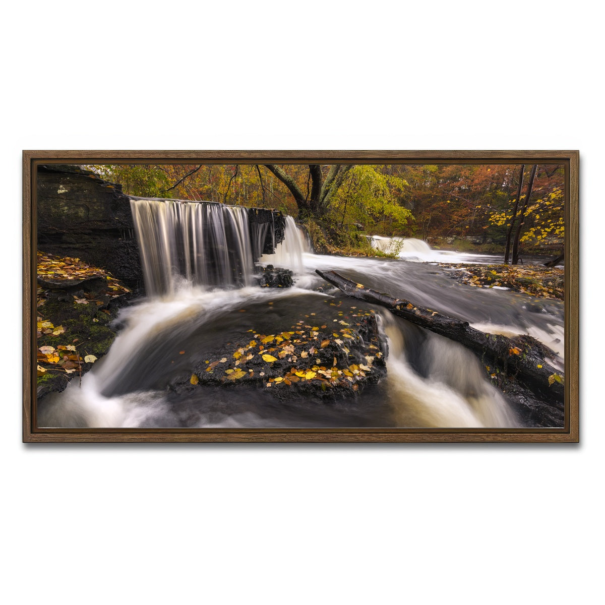 AUTO-MOCKUP WHITE | Side Stepping | 1 Piece | Walnut Framed Canvas | group=2x1